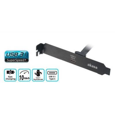 Akasa ak-cbub37-50bk câble usb usb 3.2 gen 2 (3.1 gen 2) 0,5 m usb c noir - Publicité Akasa ak-cbub37-50bk câble usb usb 3.2 gen 2 (3.1 gen 2) 0,5 m usb c noir - Publicité