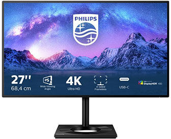 MMD-MONITORS & DISPLAYS Philips C-line 279C9 - Écran LED - 27" (27" visualisable) - 3840 x 2160 4K UHD (2160p) @ 60 Hz - IPS - 400 cd/m² - 1300:1 - DisplayHDR 400 - 5 ms - 2xHDMI, DisplayPort, USB-C - noir texturé