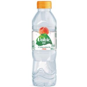 Eau plate Volvic Zest à l'arôme naturel de pêche - Lot 24 bouteilles PET 50 cl - Publicité Eau plate Volvic Zest à l'arôme naturel de pêche - Lot 24 bouteilles PET 50 cl - Publicité