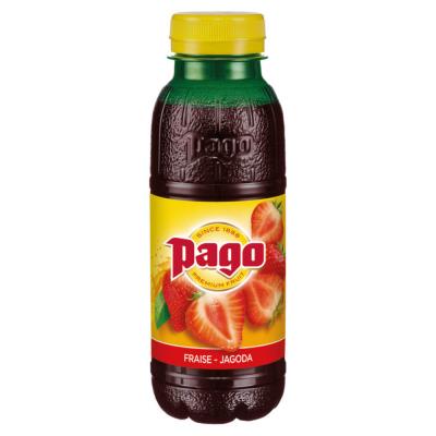 Pago Bouteille jus de fraises 33 cl - lot de 12 bouteilles - Publicité Pago Bouteille jus de fraises 33 cl - lot de 12 bouteilles - Publicité