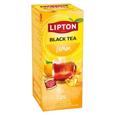 Boîte de 25 sachets de thé gout citron Lipton - Publicité Boîte de 25 sachets de thé gout citron Lipton - Publicité