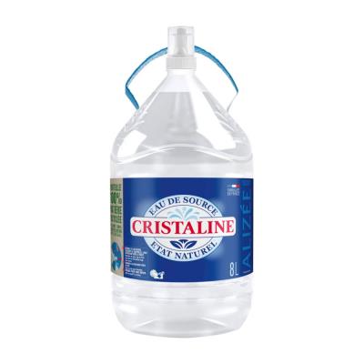 Eau minérale plate Cristaline - Bonbonne 8 L - Publicité Eau minérale plate Cristaline - Bonbonne 8 L - Publicité