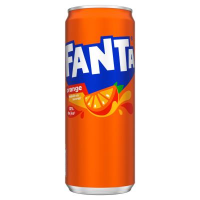 Fanta - Orange - 33 cl canette - Lot de 24 - Soda - Publicité Fanta - Orange - 33 cl canette - Lot de 24 - Soda - Publicité