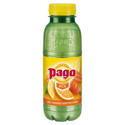 Pago ACE Orange - Jus de fruit riche en vitamines - Lot de 12 - 33 cl - Publicité Pago ACE Orange - Jus de fruit riche en vitamines - Lot de 12 - 33 cl - Publicité