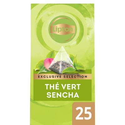 Lipton Thé vert Exclusive Sélection sencha - 25 sachets pyramides - Publicité Lipton Thé vert Exclusive Sélection sencha - 25 sachets pyramides - Publicité