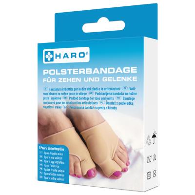 HARO Bandage rembourré pour orteils & articulations, beige - Publicité HARO Bandage rembourré pour orteils & articulations, beige - Publicité
