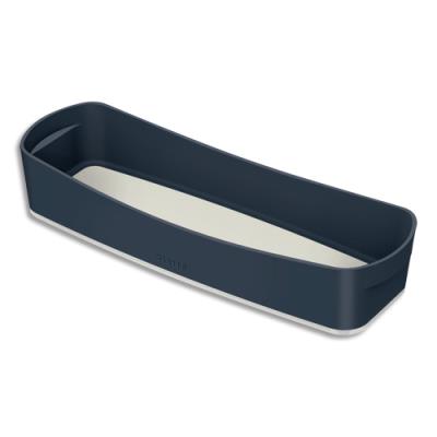 Bac de rangement Leitz Long COSY sans couvercle - Dimensions : 30,7x5,5x10,5cm - Coloris gris - Publicité Bac de rangement Leitz Long COSY sans couvercle - Dimensions : 30,7x5,5x10,5cm - Coloris gris - Publicité