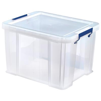 Fellowes Boîte de rangement ProStore, 36 litres, transparent - Publicité Fellowes Boîte de rangement ProStore, 36 litres, transparent - Publicité