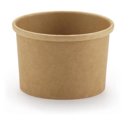 Pot en carton 24cl kraft brun - lot de 25 - Publicité Pot en carton 24cl kraft brun - lot de 25 - Publicité