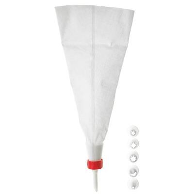 GastroMax Set de poche à douille, blanc, 5 douilles - Publicité GastroMax Set de poche à douille, blanc, 5 douilles - Publicité