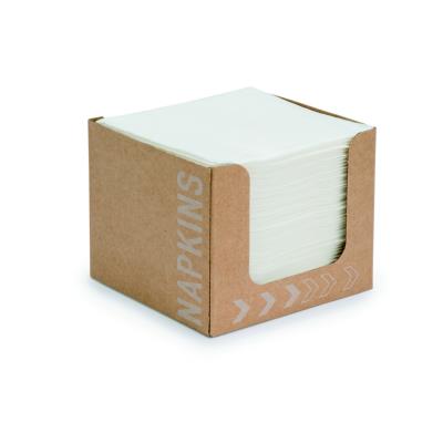 Serviettes de table Duni en papier blanches - 20 x 20 cm - Boîte distributrice de 50 - Publicité Serviettes de table Duni en papier blanches - 20 x 20 cm - Boîte distributrice de 50 - Publicité