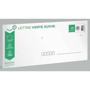 Enveloppes pré-timbrées La Poste - Lettre verte suivie -J+3 - Format DL : 110 x 220 mm - 20 g -Soumis à conditions - Lot de 10 - Publicité Enveloppes pré-timbrées La Poste - Lettre verte suivie -J+3 - Format DL : 110 x 220 mm - 20 g -Soumis à conditions - Lot de 10 - Publicité