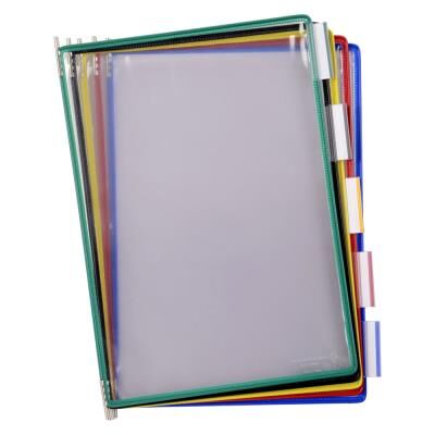Pochettes à pivot Tarifold A4 pour le kit mural métal - lot de 10 assorties - Publicité Pochettes à pivot Tarifold A4 pour le kit mural métal - lot de 10 assorties - Publicité