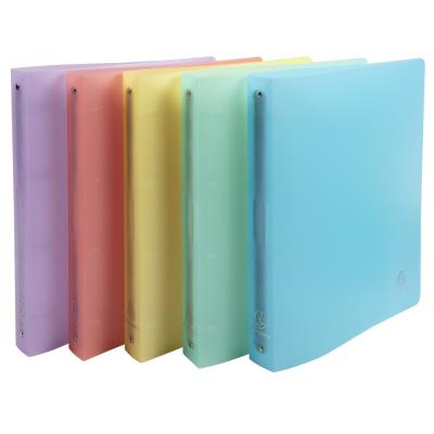 Classeur 4 anneaaux en polypropylène Exacompta Chromaline - A4 - dos 4 cm - coloris assortis pastel - Publicité Classeur 4 anneaaux en polypropylène Exacompta Chromaline - A4 - dos 4 cm - coloris assortis pastel - Publicité
