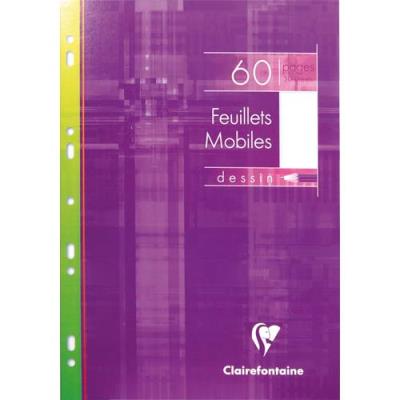 Feuillets mobiles à dessin perforée Clairefontaine - 21 x 29,7 cm - étui de 30 - Publicité Feuillets mobiles à dessin perforée Clairefontaine - 21 x 29,7 cm - étui de 30 - Publicité