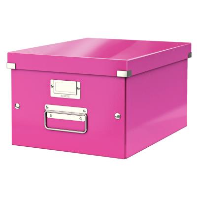 Boîte Leitz Click & Store Taille M - format A4 - capacité 17L - rose - Publicité Boîte Leitz Click & Store Taille M - format A4 - capacité 17L - rose - Publicité
