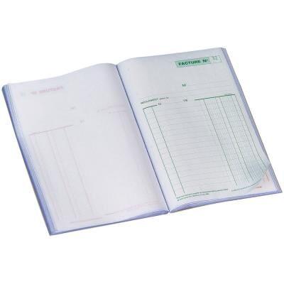 Exacompta Carnet de factures Manifold, 50 feuilles autocopiantes, sans carbone, 148 x 210 mm (bloc 50 feuilles) - Publicité Exacompta Carnet de factures Manifold, 50 feuilles autocopiantes, sans carbone, 148 x 210 mm (bloc 50 feuilles) - Publicité