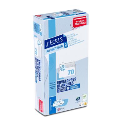 Enveloppe GPV DL 110 x 220 mm 80g sans fenêtre - autocollante bande protectrice - Lot de 70 - Publicité Enveloppe GPV DL 110 x 220 mm 80g sans fenêtre - autocollante bande protectrice - Lot de 70 - Publicité