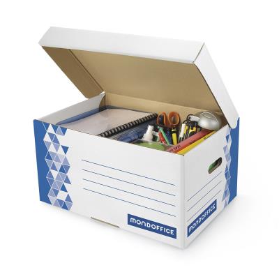 Caisse archives Mondoffice Premium - Capacité 6 boites dos 8 cm - Bleu - Publicité Caisse archives Mondoffice Premium - Capacité 6 boites dos 8 cm - Bleu - Publicité