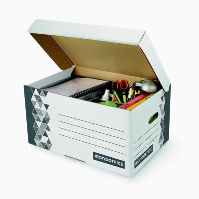 Boîte d'archives RAJA Premium - 54x36x26cm - Gris - Lot de 10 - Publicité Boîte d'archives RAJA Premium - 54x36x26cm - Gris - Lot de 10 - Publicité