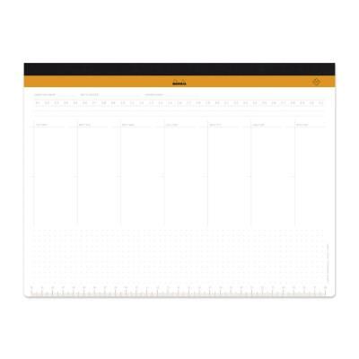 Sous-main semainier non daté Rhodia - 22 x 29,9 cm - Publicité Sous-main semainier non daté Rhodia - 22 x 29,9 cm - Publicité