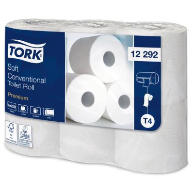 Papier toilette Tork double épaisseur T4 Premium doux blanc - 12292 - Lot de 6 rouleaux de 200 feuilles - Publicité Papier toilette Tork double épaisseur T4 Premium doux blanc - 12292 - Lot de 6 rouleaux de 200 feuilles - Publicité