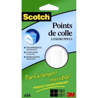 Points de colle pastilles adhésives double-face Scotch - invisibles - paquet de 64 - Publicité Points de colle pastilles adhésives double-face Scotch - invisibles - paquet de 64 - Publicité