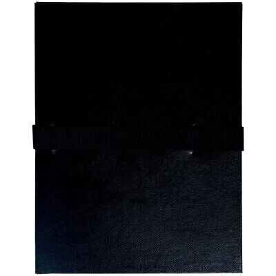 Chemise extensible Exacompta - en balacron - fermeture par sangle velcro - noir - Publicité Chemise extensible Exacompta - en balacron - fermeture par sangle velcro - noir - Publicité