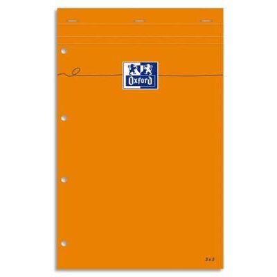 Bloc de bureau Oxford - 80 g - 21 x 32cm - perforation 4 trous - ligné blanc - 80 feuilles - Publicité Bloc de bureau Oxford - 80 g - 21 x 32cm - perforation 4 trous - ligné blanc - 80 feuilles - Publicité