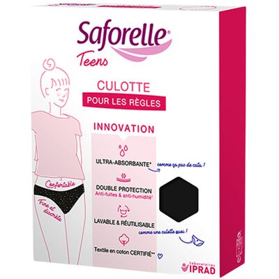 Sous-vêtements menstruels Saforelle Teens - Noirs à Pois - Sous-vêtements menstruels - Publicité Sous-vêtements menstruels Saforelle Teens - Noirs à Pois - Sous-vêtements menstruels - Publicité