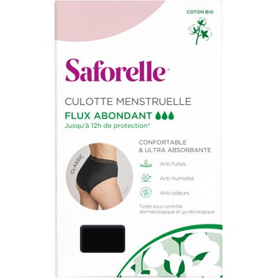 Saforelle Culotte menstruelle coton flux abondant T34-36 - Publicité Saforelle Culotte menstruelle coton flux abondant T34-36 - Publicité
