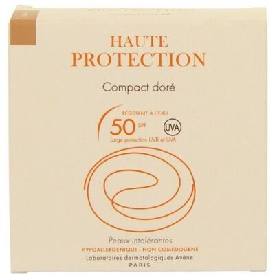 AVENE Avène solaire poudre compact protection teintée dorée spf 50+ 10g - Publicité AVENE Avène solaire poudre compact protection teintée dorée spf 50+ 10g - Publicité