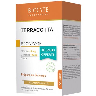 Biocyte Soutien à la Bronzage - Mélanine & Cuivre - Pack 90 - Publicité Biocyte Soutien à la Bronzage - Mélanine & Cuivre - Pack 90 - Publicité