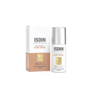 Isdin Fusion Water Magic Repair Color SPF50 Crème Solaire - 50ml - Publicité Isdin Fusion Water Magic Repair Color SPF50 Crème Solaire - 50ml - Publicité