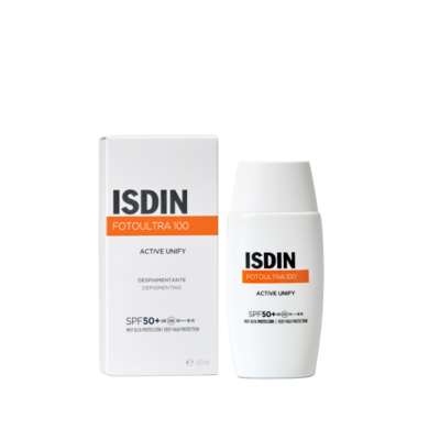 Isdin Unify Fusion Fluid SPF50+ 50ml - Crème solaire - Publicité Isdin Unify Fusion Fluid SPF50+ 50ml - Crème solaire - Publicité