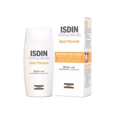 Isdin Foto Ultra 100 Spot Prevent Fusion Fluid SPF50+ - Crème solaire - Publicité Isdin Foto Ultra 100 Spot Prevent Fusion Fluid SPF50+ - Crème solaire - Publicité