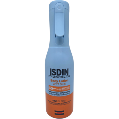 Isdin Fotoprotector Body Lotion Spray Wet Skin SPF50 - 250 ml - Publicité Isdin Fotoprotector Body Lotion Spray Wet Skin SPF50 - 250 ml - Publicité
