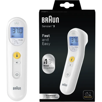 Braun SENSIAN 3 - Thermomètre Frontal Sans Contact - Publicité Braun SENSIAN 3 - Thermomètre Frontal Sans Contact - Publicité
