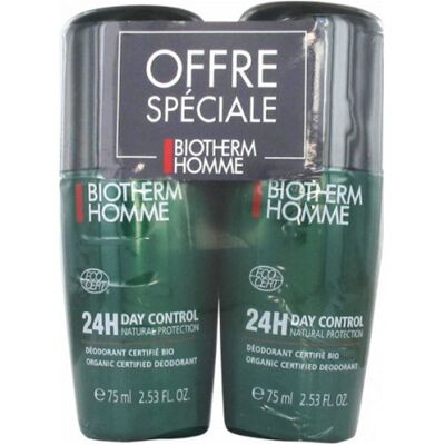 Biotherm Day Control 24H déodorant naturel bio lot de 2x75ml - Publicité Biotherm Day Control 24H déodorant naturel bio lot de 2x75ml - Publicité
