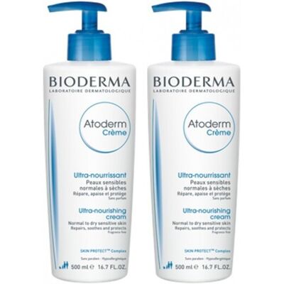 Bioderma atoderm crème ultra nourrissante sans parfum 500mlx2 - Publicité Bioderma atoderm crème ultra nourrissante sans parfum 500mlx2 - Publicité