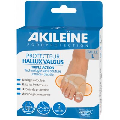 Akileine Protecteur hallux valgus triple action taille L 2 unités - Publicité Akileine Protecteur hallux valgus triple action taille L 2 unités - Publicité
