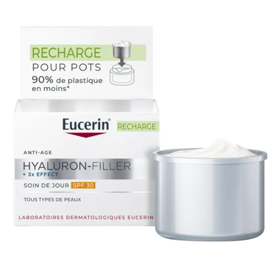 Eucerin HYALURON-FILLER +3X EFFECT - Recharge Soin de Jour SPF30 50ml - Publicité Eucerin HYALURON-FILLER +3X EFFECT - Recharge Soin de Jour SPF30 50ml - Publicité
