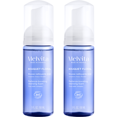 Melvita Duo Mousse Nettoyante Bouquet Floral 2x150 ml - Publicité Melvita Duo Mousse Nettoyante Bouquet Floral 2x150 ml - Publicité