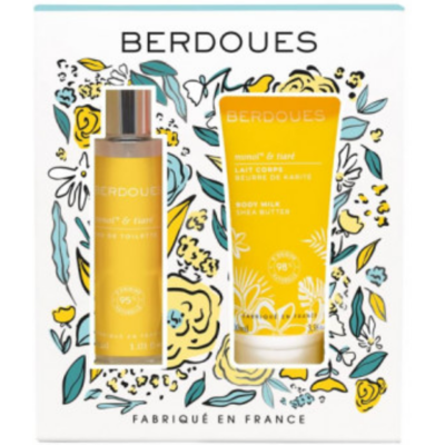 Berdoues Coffret Monoï & Tiaré Edt +Lait Corps beurre de Karité - Publicité Berdoues Coffret Monoï & Tiaré Edt +Lait Corps beurre de Karité - Publicité