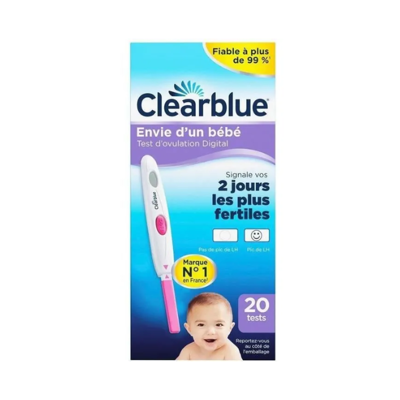 Clearblue Test d'Ovulation Digital, 20 unités - Publicité Clearblue Test d'Ovulation Digital, 20 unités - Publicité