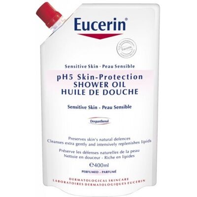 Huile de Douche Eucerin pH5 - Peau sensible - 400ml - Publicité Huile de Douche Eucerin pH5 - Peau sensible - 400ml - Publicité