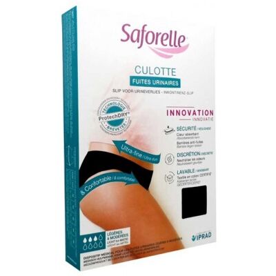 Saforelle culotte fuites urinaires légères à modérées T40 - Publicité Saforelle culotte fuites urinaires légères à modérées T40 - Publicité