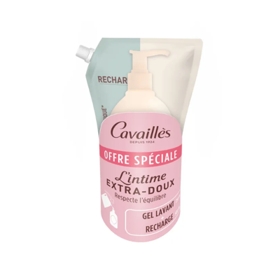 Rogé Cavaillès Soin lavant Intime Extra-Doux + recharge 250ml+500ml - Publicité Rogé Cavaillès Soin lavant Intime Extra-Doux + recharge 250ml+500ml - Publicité