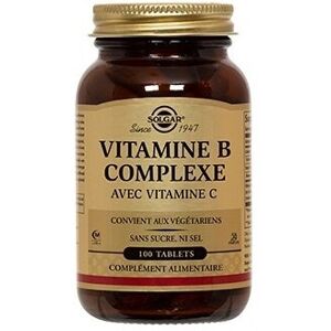 Solgar Vitamine B Complex avec vitamine C 100 comprimes