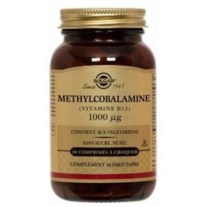 Solgar methylcobalamine vitamine B12 1000µg 30 comprimes